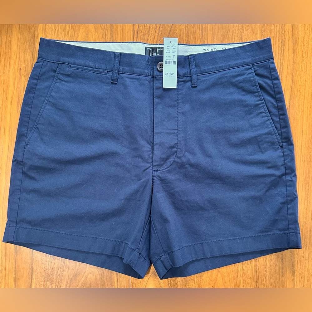 J. Crew Navy Blue Men's Flat Front Shorts